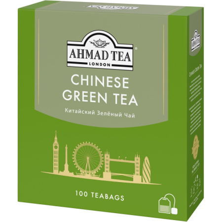 Чай Ahmad Tea Китайский зеленый, 100пак/уп., 1666-08