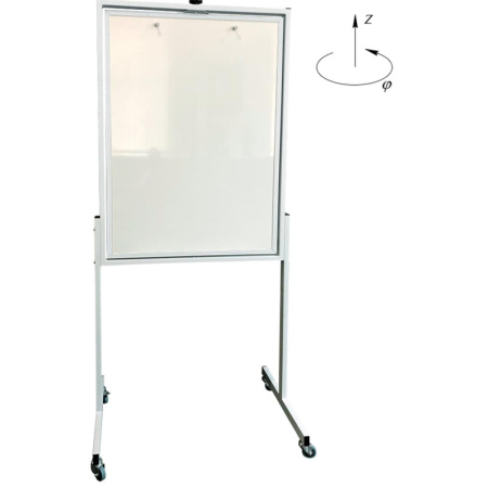 Флипчарт магнитно-маркерный/пробковый Комус 70х100 двусторонний, на роликах