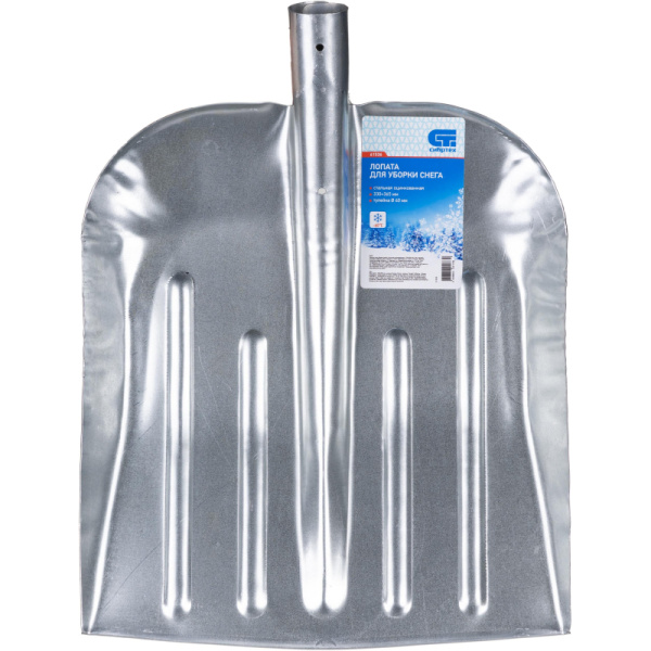 Лопата снеговая стальная 330х365мм б/чер СИБРТЕХ (61536)