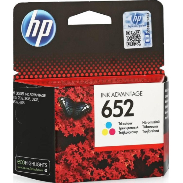 Картридж струйный HP 652 F6V24AE CMY цв. для DJ2135/3635/3835