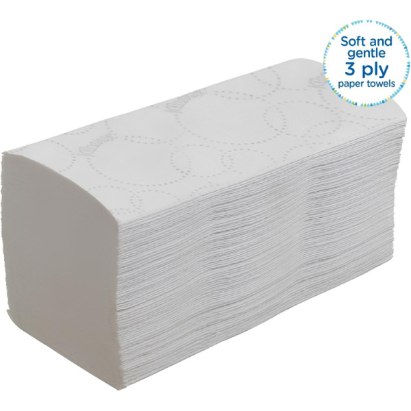 Полотенца бумажные д/дисп KK Kleenex Interfold 2сл бел 186 лист 15 пач.6789