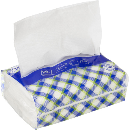 Салфетки бумажные Luscan NonStop 1слбелые цел1/4 слож100л/пач