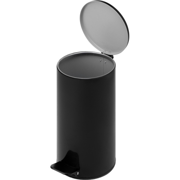 Урна педальная круглая 10 л черная, 200 ммx 310 мм