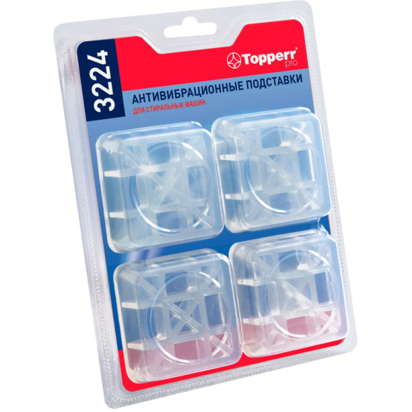 Антивибрационные подставки Topperr 3224 для ст/м,хол-в,прозрачн,4шт,блистер