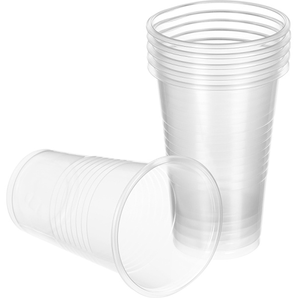 Стакан одноразовый 200мл прозр.,  для хол/гор., бюджет, КОМУС ПП100шт/уп