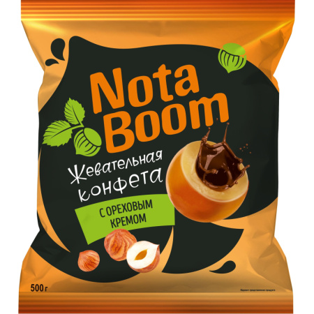 Ирис жевательный Нота Бум с ореховой начинкой, 500г НК160