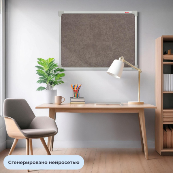 Доска Софтборд текст.60х90 Комус серый агат