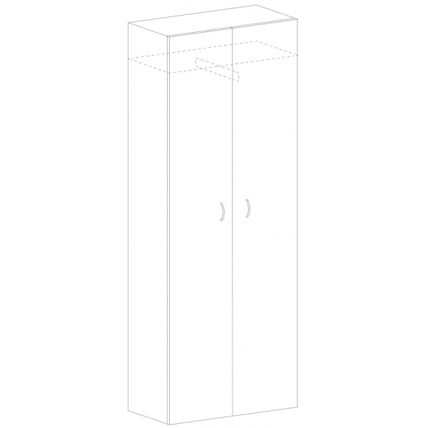 Шкаф MON_Канц для одежды ШК40.10 700x350x1830 бук невский