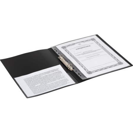 Папка на 2-х кольцах пласт. 17/32мм А4 ATTACHE F502/07 черная Р