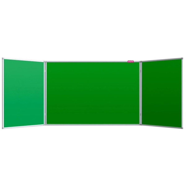 Доска меловая - магнитная зеленая 100х300 2-створ. Россия