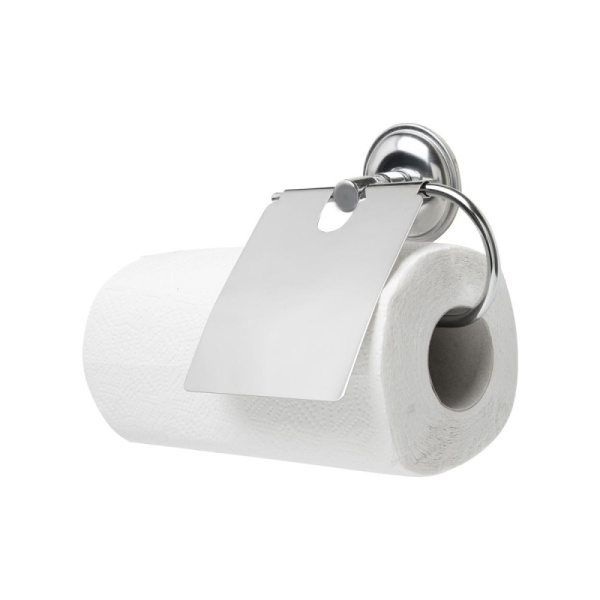 Держатель для полотенец бытовых металл хромированный  c крышкой