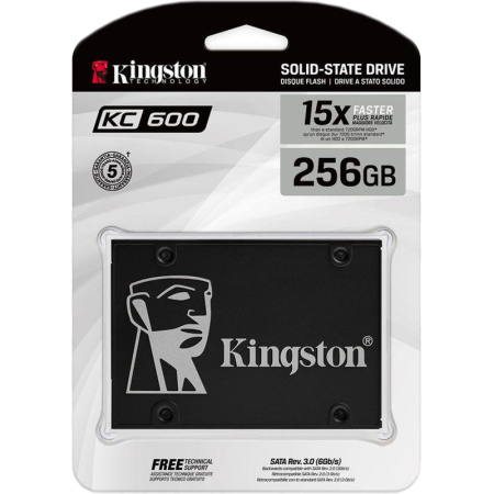 SSD накопитель Kingston 256Gb KC600 2.5 SKC600/256G (SATA3 3D TLC)