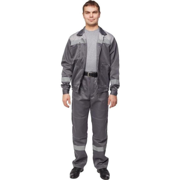 Костюм рабочий летний муж. л22-КБР т.сер./св.сер (р.52-54) 182-188