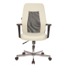 Кресло VB_EChair-225 DSL PTW к/з бежевый OR-10/сетка черная TW, хром