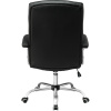 Кресло BN_Dt_EChair-550 TR рец.кожа черная, хром