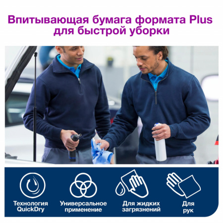 Бумага протирочная TorkW1/W2 2сл750лx2рул/к,съем.втул,гол.130052