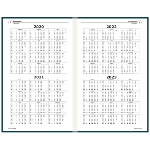 Ежедневник недатированный 7БЦ,пленка глянц,А5,128л Attache Economy,Кожа