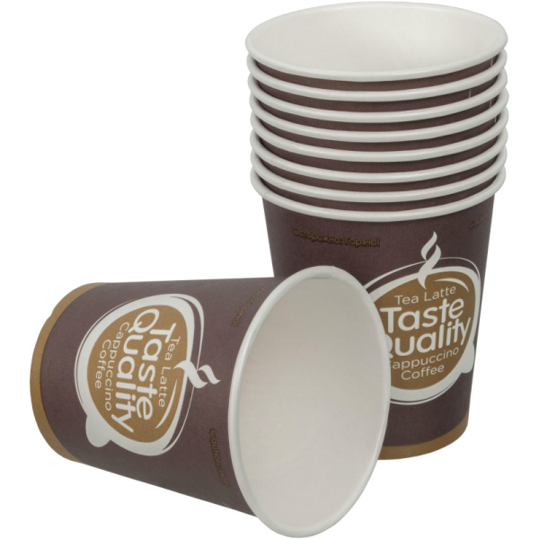 Стакан одноразовый бум 1-сл. d-80мм 250мл TasteQuality 50шт/уп