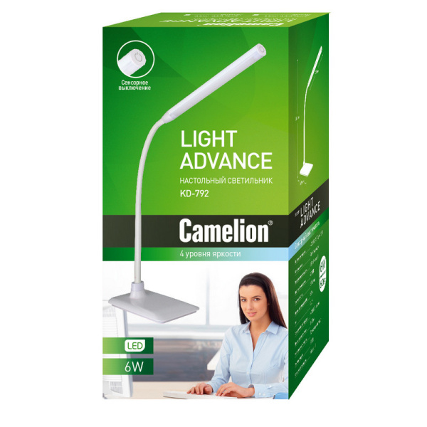 Светильник Camelion KD-792 LED, белый, 4 ур.ярк.,