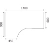 Стол SL Simple левый SET140-1L (SE-1400L) дуб сонома
