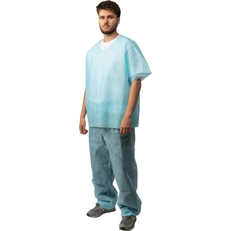 Костюм мед. хирургич.н/с (рубаш.,брюки), спанбонд р.52-54 пл.42  Гекса