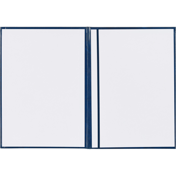 Папка адресная бумвинил А4 (объемная) На подпись Госсимволика синяя