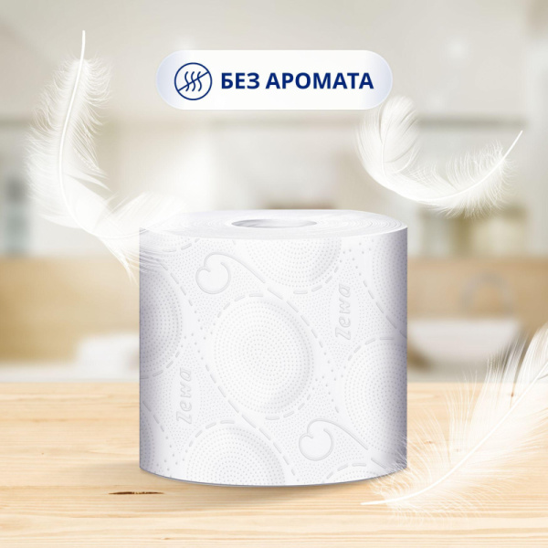 Бумага туалетная Zewa Deluxe 3сл бел 100%цел втул 20,7м 150л 8рул/уп 5366