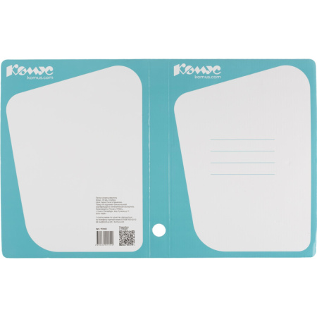 Скоросшиватель картонный Комус каширован.картон 30мм голубой