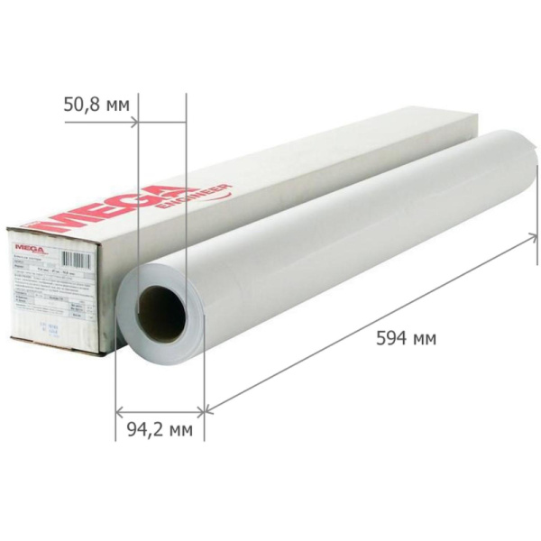 Бумага широкоформатная ProMEGA engineer InkJet 80г 594ммх45м 50,8мм