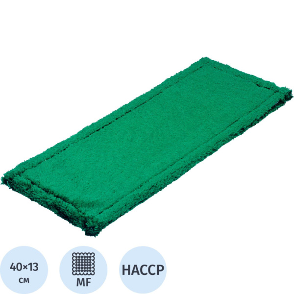 Насадка МОП 40х13 см микрофибра ухо+карман зеленый MF2088