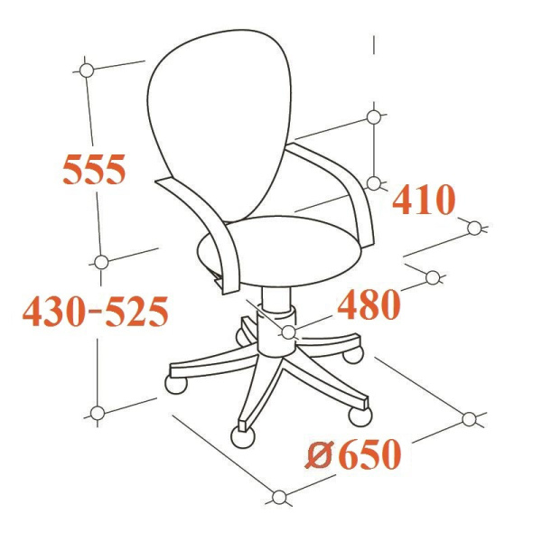 Кресло VB_EChair-225 DSL PTW к/з черный, сетка черная, хром