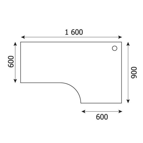 Стол Easy B правый (439,262) сосна винтер/серый (549/030) Ш1600