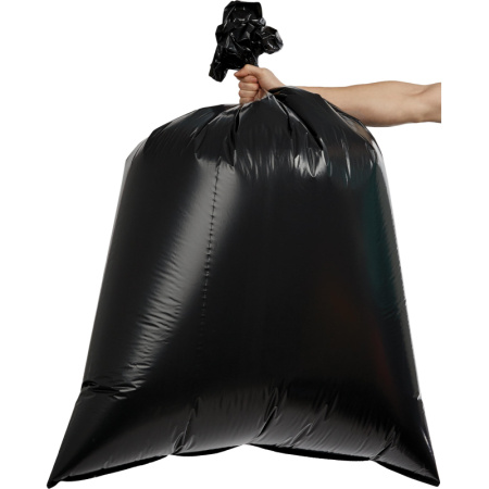 Мешки для мусора ПВД 220л 45мкм 10шт/рул черные 90x130см Удачные Супер