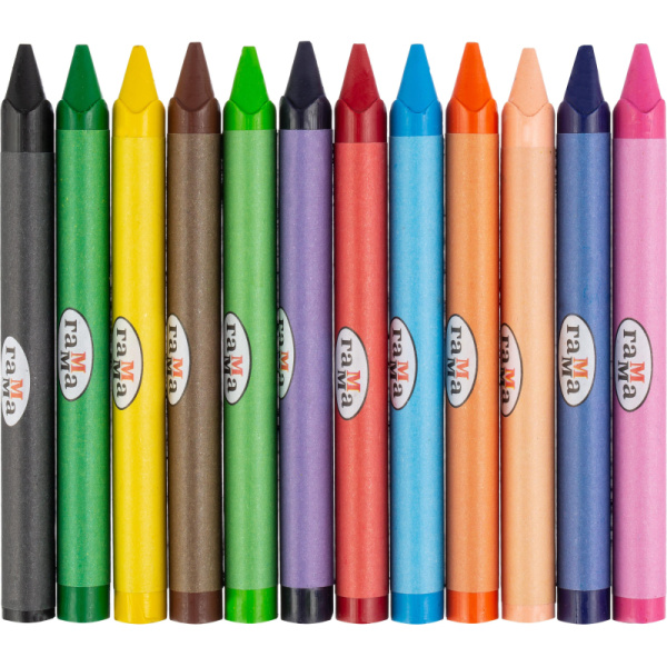 Мелки восковые Гамма Классические,трехгр., 8,2x90 мм, 12 цв., 2131018_01_33