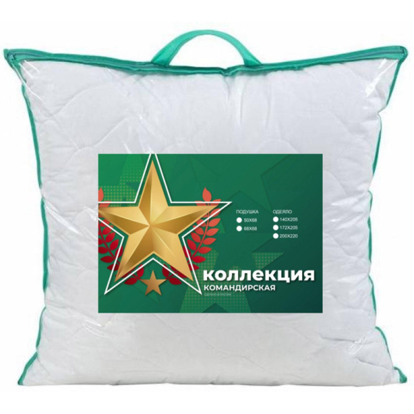 Подушка 68х68 микрофибра/новолон, Командирская