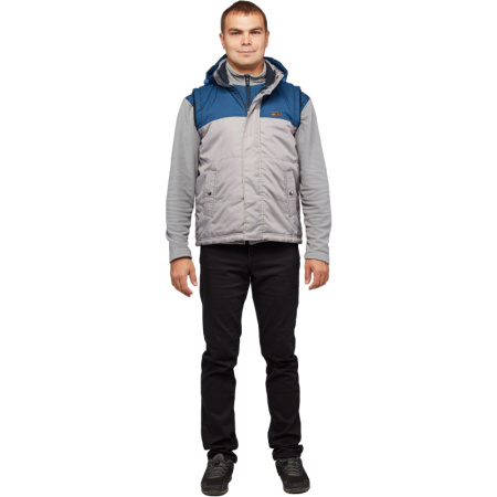 Жилет утепленный цв. серый/синий р. 48/170-176
