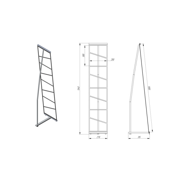 Стойка напольная Attace Сеть 4кармана А4 складная для печатной продукции
