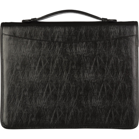 Папка деловая Алекс из искусственной кожи № 161 с ручкой черного цвета