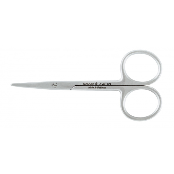 Ножницы тупоконечные вертикально изогнутые, 100 мм, J-22-174