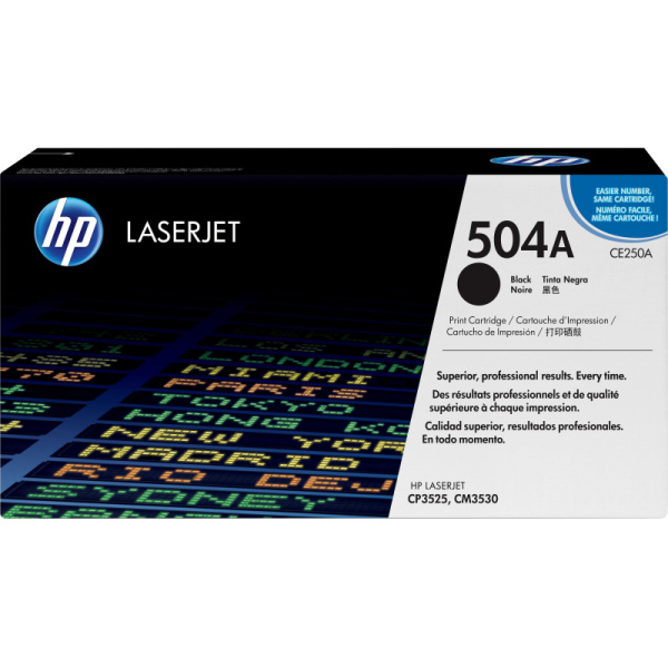 Картридж лазерный HP 504A CE250A чер. для LJ CP3525/CM3530