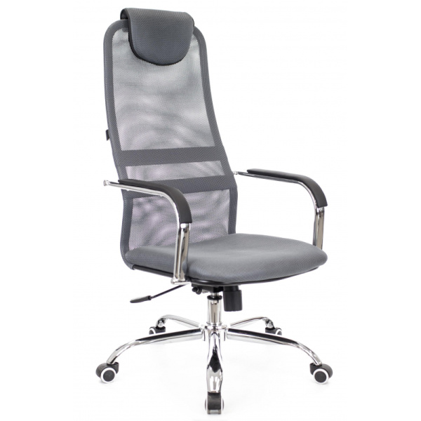 Кресло EV_ Everprof EP 708 TM сетка/ткань серый, хром