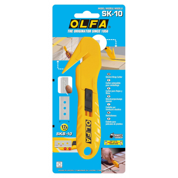 Нож промышленный 17,8 мм OLFA HOBBY CRAFT MODELS, . (OL-SK-10),цв.желтый