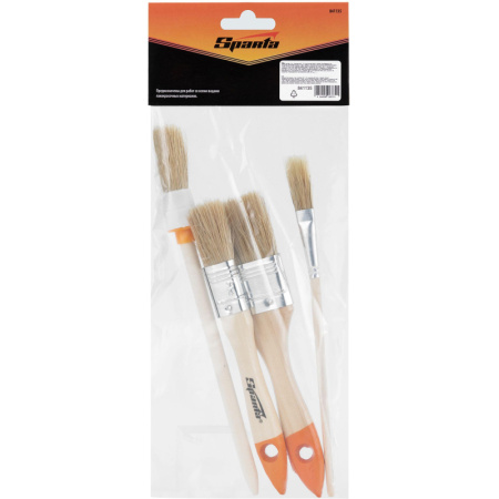 Кисть , 4 шт/уп (плоские 3/4, 1,5, круглые №1,№2.)// Sparta(841135)