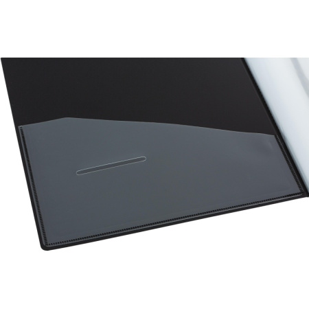 Папка файловая 40 файлов Комус Шелк черная