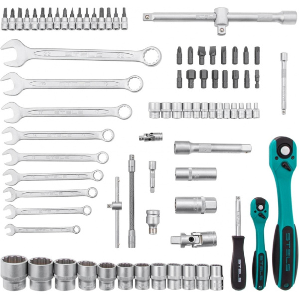 Набор инструмента Stels 82 предмета. 12 гранные головки (14117)
